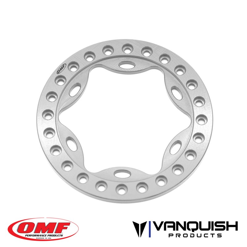 Vanquish Products OMF 1.9" Scallop Beadlock Clear Anodized (1)