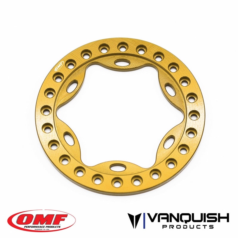 Vanquish Products OMF 1.9" Scallop Beadlock Gold Anodized (1)