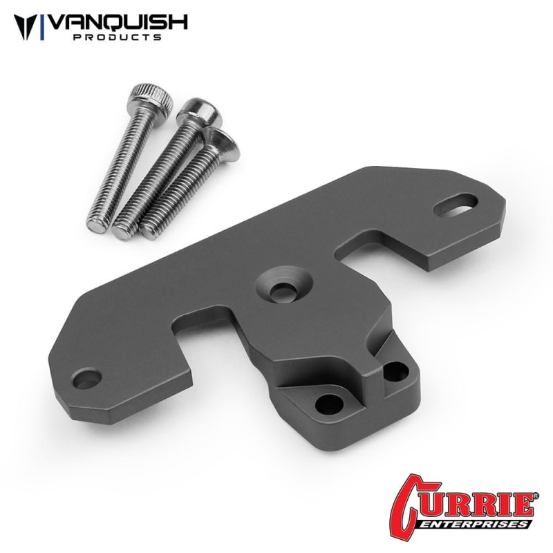 Vanquish Products Currie Axle Servo Mount Grey Anodized