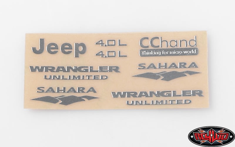 RC4WD Metal Emblems for Axial SCX10 Jeep Wrangler