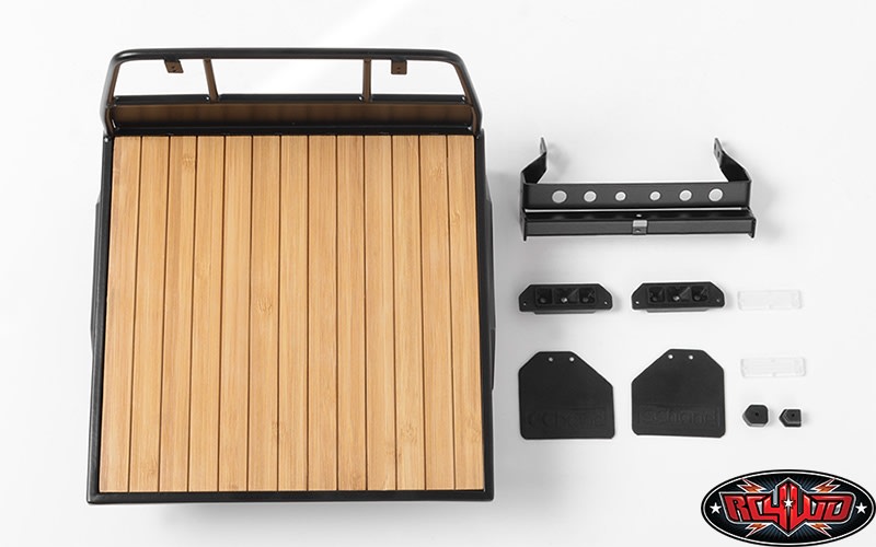 RC4WD Wood Flatbed w/Mudflaps for Mojave II Four Door Body Set