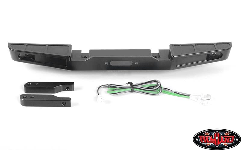 RC4WD Front Winch Bumper W/ LED Lights for Traxxas TRX-4 '79 Bronco Ranger XLT (Black)