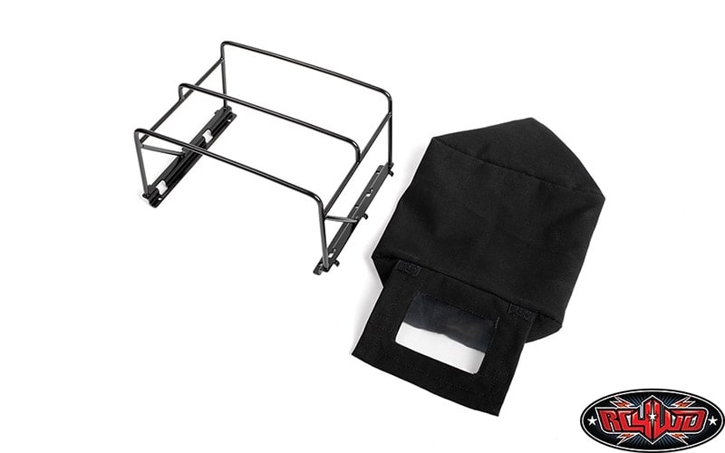 RC4WD Steel Tube Bed Cage with Soft Top for RC4WD Gelande II 2015 Land Rover Defender D90 (Pick-Up) (Black)