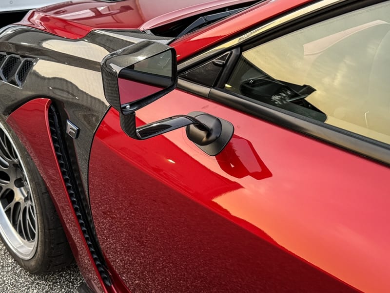 RR Racing RSR Style Carbon Fiber Race Mirrors For RC/RCF