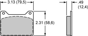 Wilwood 6617 BP10 Brake Pad Wilwood 6617 BP10 Brake Pad