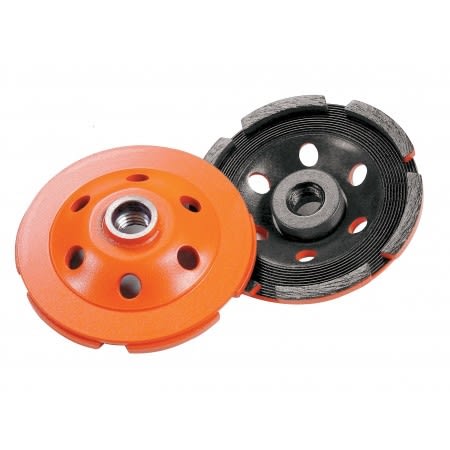 00015 4" Heavy Duty Orange Segmented Cup Grinders
