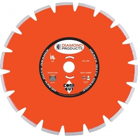 DAH14125 14" Heavy Duty Orange Segmented Dry Walk Behind Blades CAT 11162 DAH14125 14" Heavy Duty Orange Segmented Dry Walk Behind Blades CAT 11162