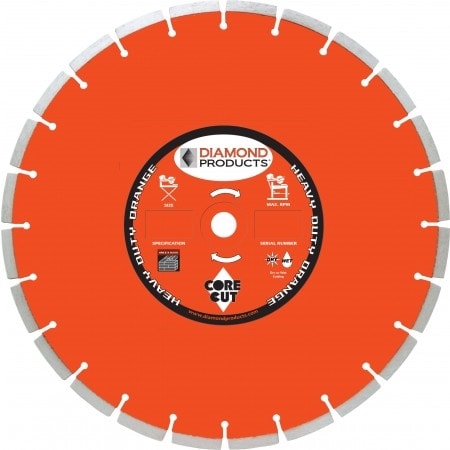 11859 Heavy Duty Orange Segmented Masonry Diamond Blades 14"x.125x1 DM80H