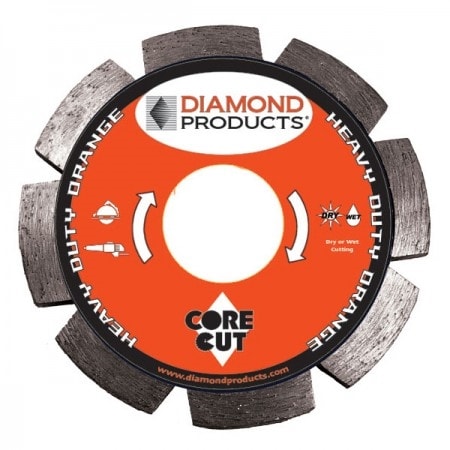 12418 4"x.250x7/8" Heavy Duty Orange Segmented Tuck Point Diamond Blades