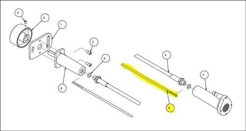 160176 SHAFT, FLEX, 53-3/4"L -1/4 DIA