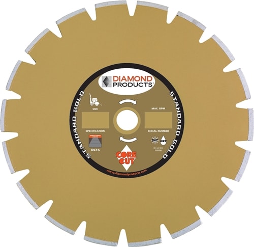 17457 20" Standard Gold Segmented Dry Walk Behind Blades GENERAL CONCRETE