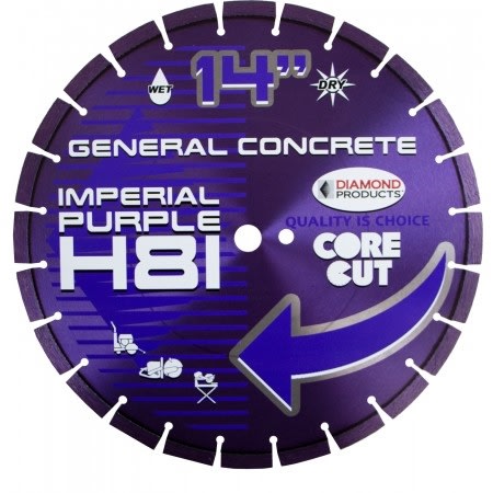 78976 14" x .125 x UNV Imperial Purple High Speed Diamond Blades
