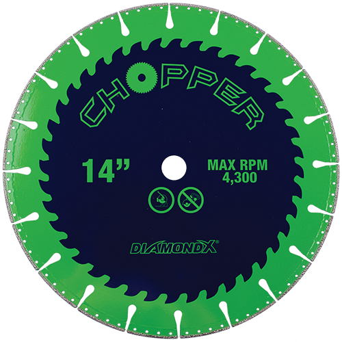 DXC0120P1413E 14 x .134 x 1/20mm Diamond X Chop Saw Blade