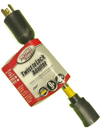 K1206671 Coleman Pro Power 12G Twist To Lock Adapter NEMA L5-20 to 5-15