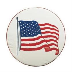 The ADCO 1787 is a popular model for a 27-inch US Flag spare tire cover, offering durable protection and a classic American flag design.