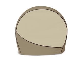 The ADCO Designer Tyre Gard RV Tire Covers in the 33"-35" size (part number 3961) covers are designed to protect RV or trailer tires and wheels from UV rays, dirt, and other environmental hazards during storage.
