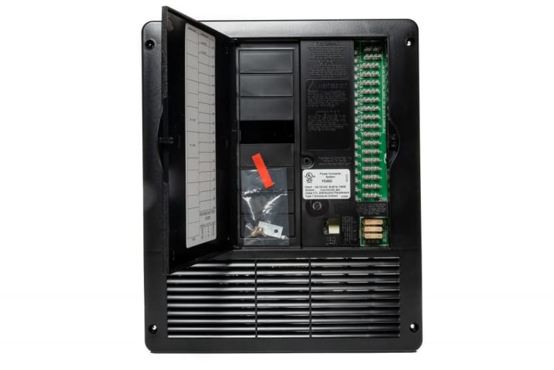 The PROGRESSIVE DYNAMICS PD4560AV 60 Amp RV converter is an all-in-one power center that integrates an AC/DC distribution panel with a 60 Amp converter/charger, designed for efficient RV power management.