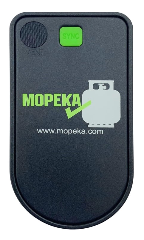 The AP Products 024-1001 Tank Check Propane Level Indicator is a wireless, magnetic sensor that uses active sonar technology to measure propane levels and communicate them to a smartphone app via Bluetooth.