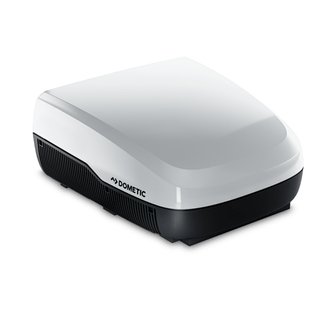 The Dometic FreshJet 3 13,500 BTU, model FJX3473MWHAS, is a quiet, energy-efficient rooftop air conditioner for RVs, offering a high-performance cooling solution that is lighter and more sustainable than its predecessors.
