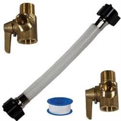 The Valterra P23503LFVP is a popular RV Water Heater Winterizing By-Pass Kit for 6-gallon tanks, designed to easily shut off the water heater from the fresh water lines, saving significant amounts of antifreeze and simplifying winterization.