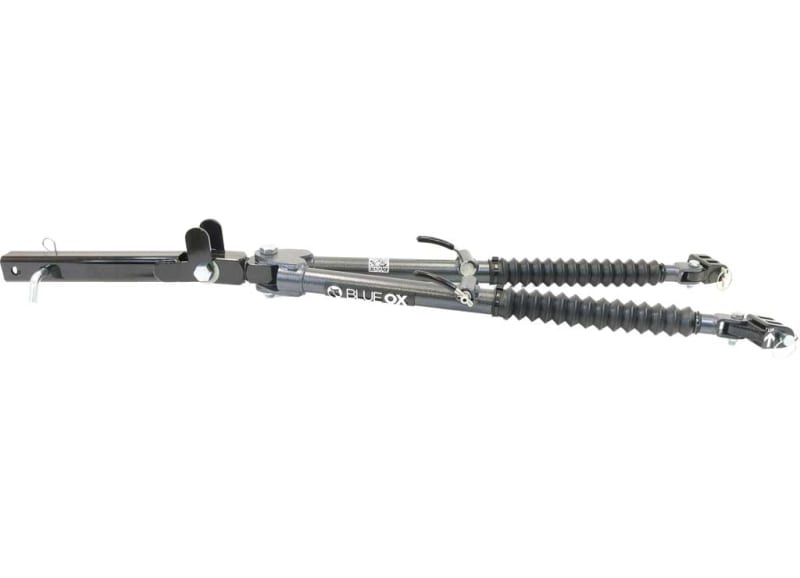 The Blue Ox Avail BX7421 is a Class IV tow bar with a 10,000-pound capacity, designed for flat towing large vehicles behind an RV. It is known for its easy, non-binding hookup and superior maneuverability around tight corners.