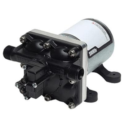 The Shurflo 4008-1-E65 is a popular 12-volt, 3 GPM (Gallons Per Minute) RV fresh water pump known for its quiet, self-priming, and dry-run safe operation with an internal bypass for smooth flow, used in campers, RVs, and boats for demand water systems.