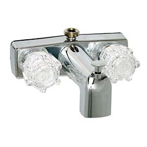 The Phoenix Faucet also Valterra PF213332 is a popular 4-inch wall-mount tub and shower diverter faucet. It is specifically designed for use in RVs, manufactured homes, and marine environments.