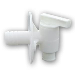 The Petersen Molding 18-959-A/W is a fresh water tank 1/2" drain valve for RV applications.