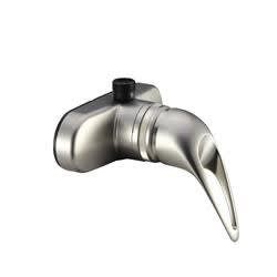 The Dura Faucet DF-SA150-SN is a single-lever, wall-mounted shower faucet designed specifically for use in recreational vehicles (RVs), featuring a brushed satin nickel finish.
