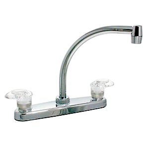 The Phoenix PF221302 (also known as the Valterra R5103) is a dual-handle high-arc kitchen faucet primarily designed for RVs, manufactured homes, and marine environments.