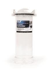 The Camco 39592 9" Clear Sewer Hose Adapter, a straight extension for RV sewer systems. It is designed to extend your RV's sewer connection, making it easier to attach your sewer hose.
