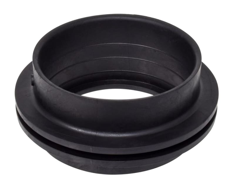 The Valterra F02-2106 is a 3-inch rubber tank grommet designed to provide a reliable, leak-resistant seal for connecting a drain pipe to a polyethylene RV holding tank. It is a durable, black rubber accessory used for plumbing repairs and installations.