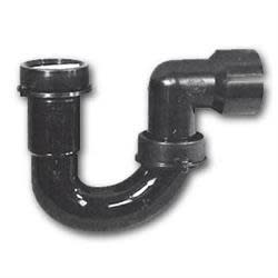 The LaSalle Bristol 39131 is a 1-1/2 inch tubular P-trap designed for RV, manufactured housing, and plumbing applications. Made of durable black ABS plastic, this sink drain component connects 1-1/2 inch pipes to prevent sewer gases from entering.