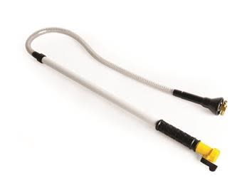 The Camco 40074 Flexible Swivel Stik with Shutoff Valve is a tool for rinsing RV holding tanks. It is specifically designed to reach around curves and into tanks that are offset from the toilet, thanks to its flexible 34-inch section.