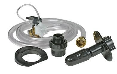 The Tornado Sewer Holding Tank Rinser, model 40126, is a permanently mounted rotary flusher designed by Camco for cleaning RV holding tanks. It is intended to remove stubborn waste deposits and odor-causing residue left after emptying the tank.