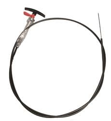 The Valterra Sewer Waste Valve Cable (TC96PB) is a 96-inch replacement cable for RVs, designed to connect and operate a waste valve from an accessible location. It features a durable stainless steel inner wire and a handle for operation.