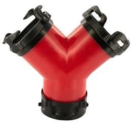 The Valterra F02-2030 Rotating Wye is an RV sewer hose fitting designed to join two outlet hoses into a single sewer line. It is particularly useful for RVs with two separate tank valves and is constructed from durable ABS plastic.
