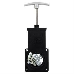 The Valterra T1001VPM is a 1-1/2 inch Bladex waste valve body with a durable die-cast aluminum handle, designed as a replacement part for RV gray-water tanks. It is compatible with Bladex, Valterra, Bristol, and Anonda valve systems.