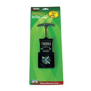 The Valterra Bladex T1002VP is a 2-inch replacement waste gate valve for RVs, most commonly used for the gray water tank. It is designed to replace leaky or malfunctioning valves from several manufacturers.