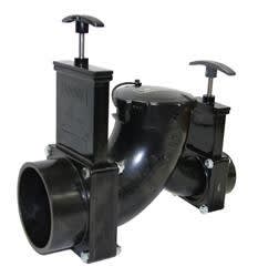The Valterra T80 Sewer Waste Valve, which is a pre-assembled, double-rotating valve assembly designed for recreational vehicle (RV) black and gray water systems.