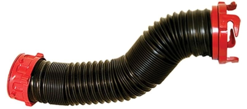 The Valterra D04-0205 is a 5-foot extension hose for an RV sewer system, designed to add length to an existing Dominator drain hose. It features a durable, UV-stabilized poly construction with rotating bayonet fittings to ensure a secure.