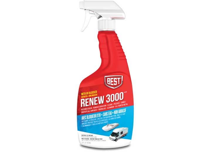 The BEST Renew 3000 is a multi-purpose cleaner and protectant, not just an RV wax. The product's professional-strength formula contains high-quality carnauba wax, which leaves a finish that cleans, shines.