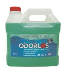 The Valterra Odorlos V77004 is a concentrated, liquid holding tank treatment designed for RVs and boats. Unlike products that use fragrance to mask odors, Odorlos works by creating an environment where odor-causing bacteria cannot thrive.
