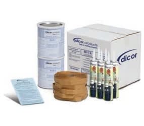 The Dicor 401-CK is an RV rubber roof installation kit designed for installing EPDM and TPO roofing membranes, containing all the necessary components for a reliable bond and a watertight seal.