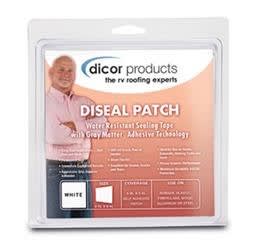 The Dicor 522tpo-450-1c is a  4 inch x 50 foot white Diseal Sealing Tape used for sealing leaks and seams on RV roofs and other surfaces. It is a flexible, weather-resistant, and UV-protected tape that creates a permanent, leak-proof seal.