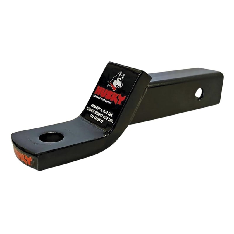 The Husky Towing 31357 Trailer Hitch Ball Mount is a Class III/IV ball mount designed for a 2-inch receiver. It features a 2-inch drop and a 3/4-inch rise, an 8-inch shank, and is rated for a gross trailer weight (GTW) of 6,000 pounds.