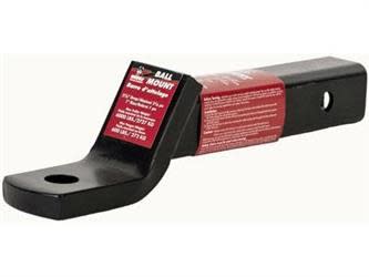 The Husky 31362 ball mount is a heavy-duty steel, non-adjustable hitch accessory for a 2-inch receiver, rated for up to 6,000 lbs gross trailer weight. It features a black powder-coat finish for durability.