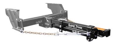 The Torklift E1548 is a 48-inch SuperTruss trailer hitch receiver extension designed to allow towing a trailer or boat while a truck is simultaneously carrying an overhanging camper up to 12 feet long.