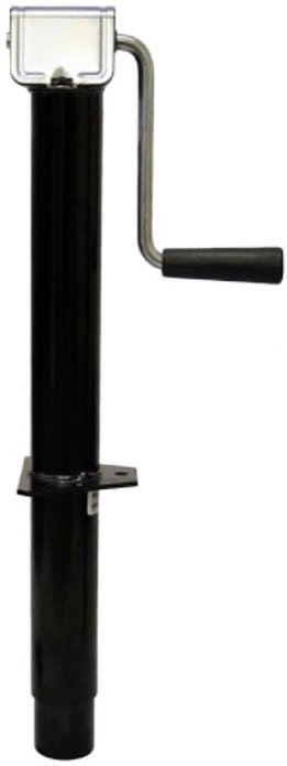 The BAL 29025B A-Frame sidewind trailer tongue jack is a manual, 2,000-pound capacity jack used for lifting, lowering, and leveling trailers. It features a bolt-on mount and a sidewind crank.