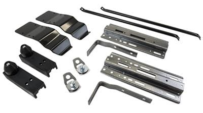 The Lippert (182904) Happijac FT-CG07 camper tie-downs are a frame-mounted system designed to secure a truck bed camper to a vehicle. It is specifically designed for 2007-2013 Chevy Silverado and GMC Sierra extended cab trucks.